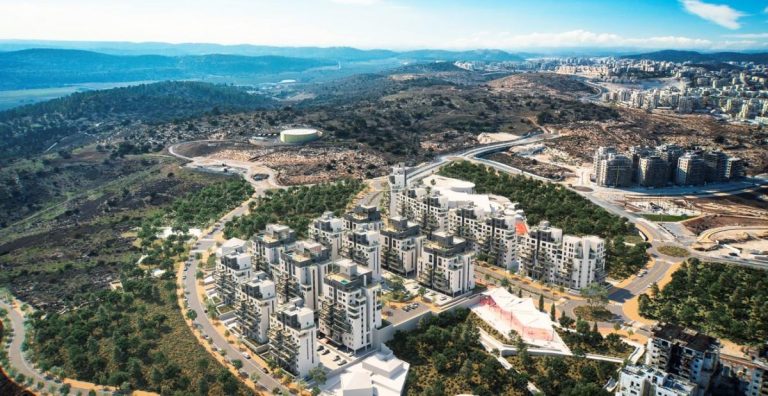 פרויקט נווה שמיר – צילום אוויר של 19 בנייני מגורים